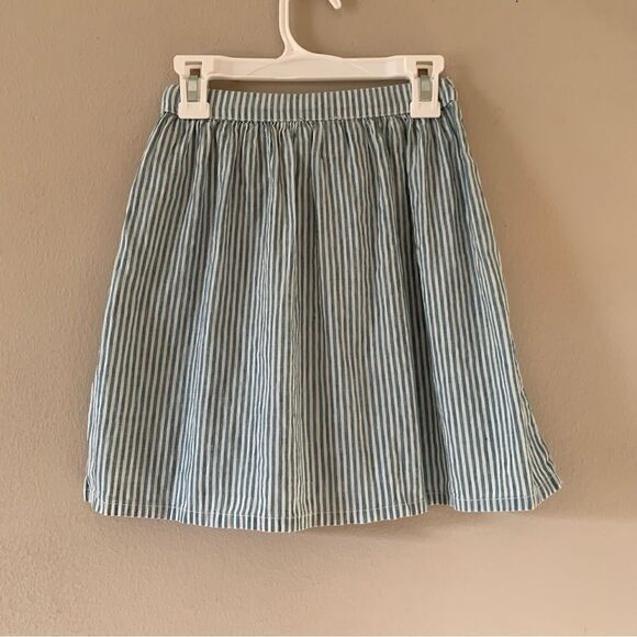 Tocoto Vintage Linen Blend Striped Skirt - Picture 8 of 8